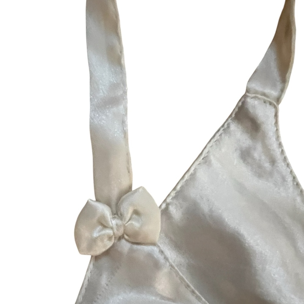 White Satin Camisole and Shorts Pajama Set - Picture 4 of 9
